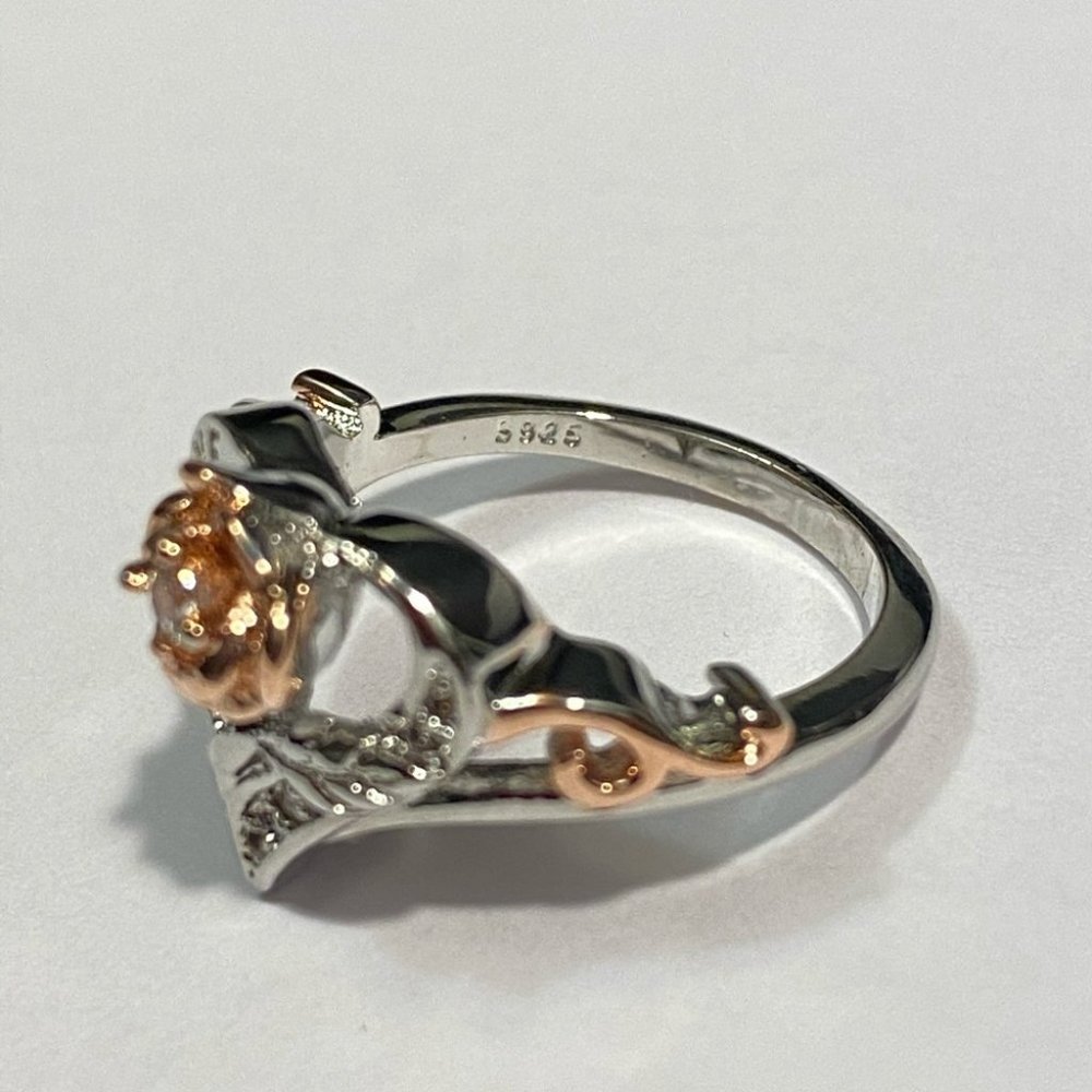New Round Cut White Sapphire Women 925 ring - Picture 4 of 4